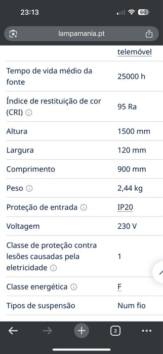 Candeeiro de teto  suspenso - yeelight