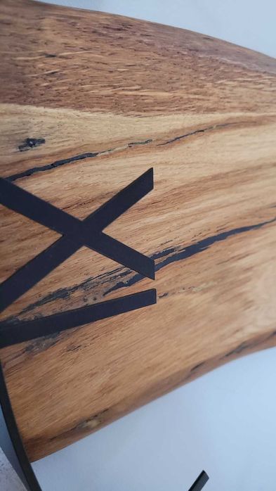 Zegar ścienny 60cm naturalne drewno dębowe. Loft, Rękodzieło Prezent