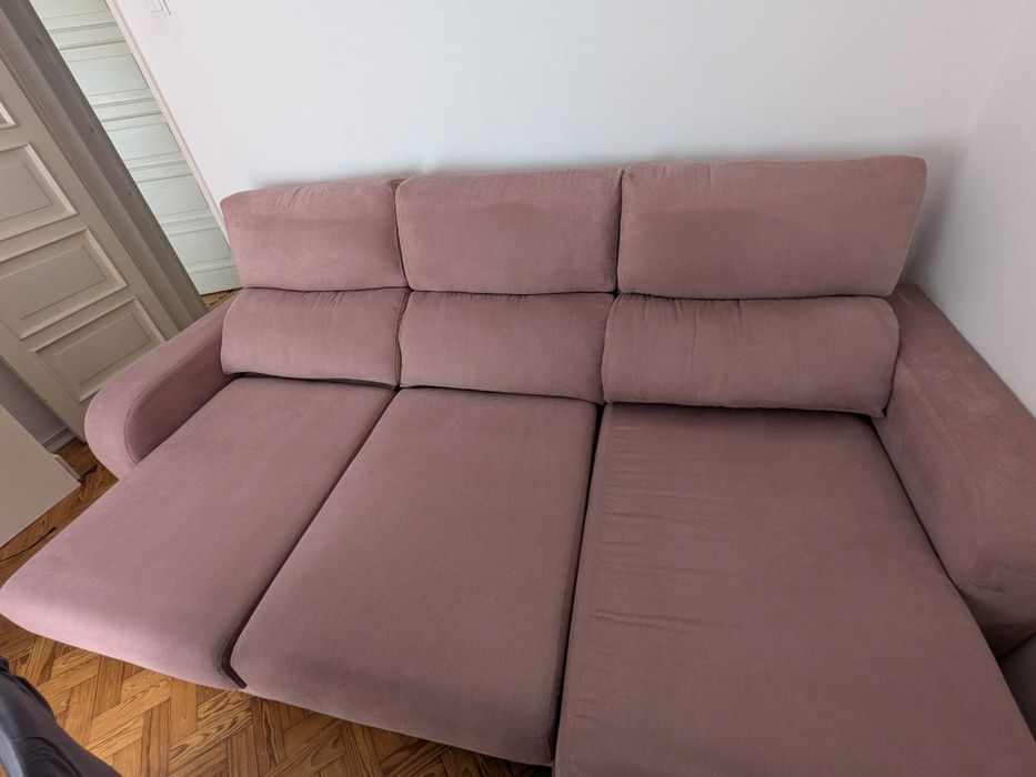 Sofá 3 lugares com chaiselongue
