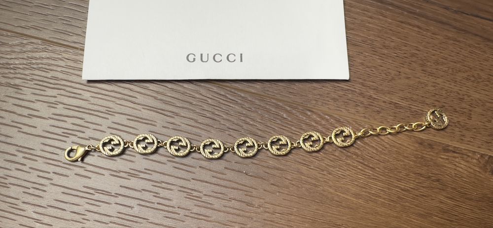 Bransoletka Gucci stare złoto
