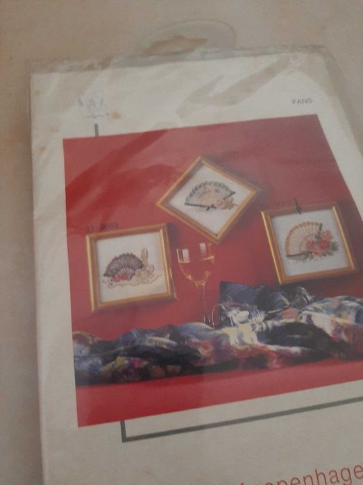 LOTE kits para ponto cruz (com tecido, linhas, esquema e moldura)64585475938945124