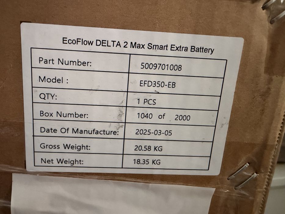 Дополнительная батарея EcoFlow DELTA 2 Max 2048 Вт·ч
