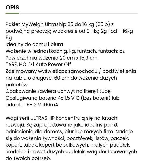 Waga Ultraship 35, srebrna