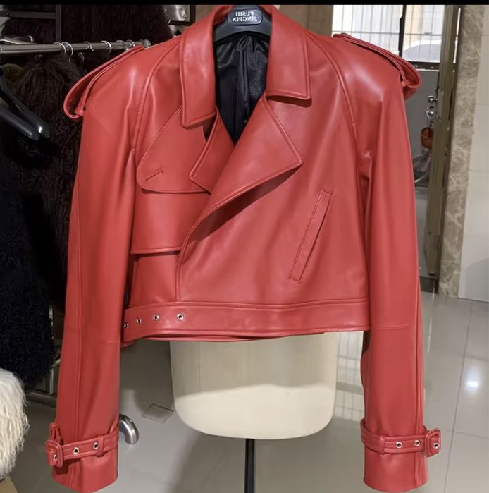 Kontantto kurtka skora naturalna czerwien xs-3xl