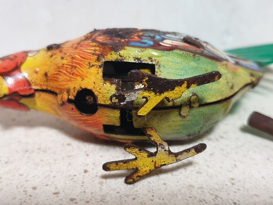 Antigo Galo - brinquedo mecânico em chapa Köhler Germany