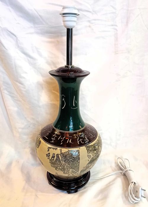 Candeeiro Mesa Oriental Porcelana