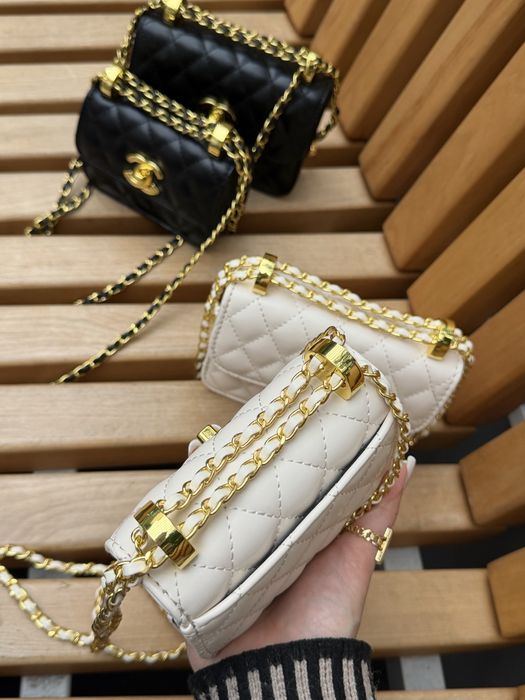 Сумка Chanel чорна міні , сумка Canel