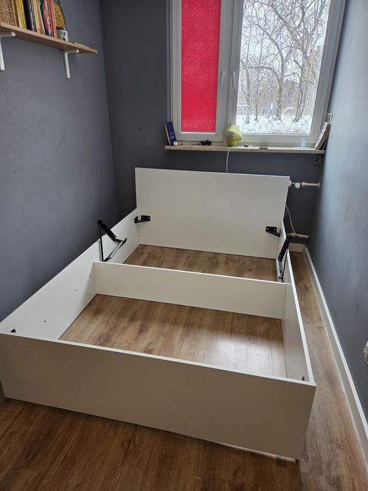 Łóżko białe 140x200 sama rama, bez stelaża i bez materaca