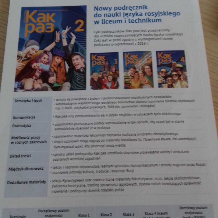 Podręcznik  dla liceum i technikum  2