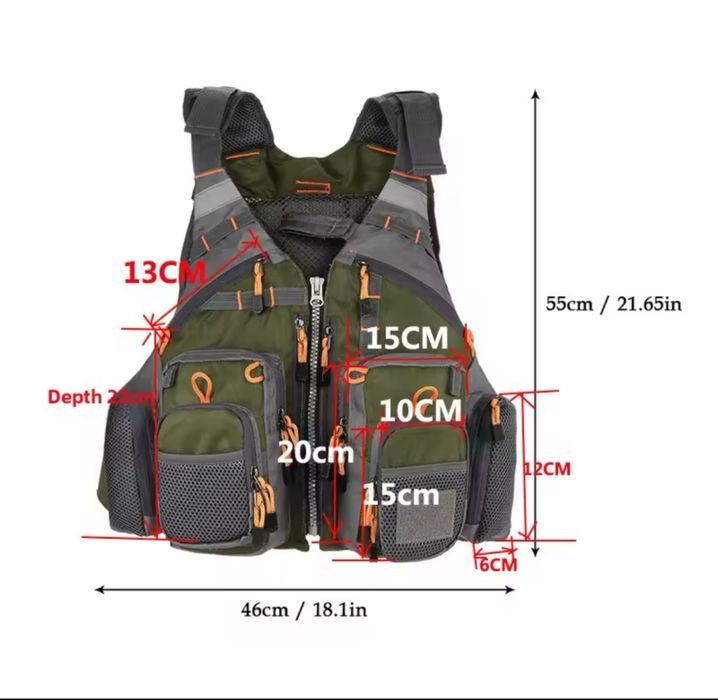Colete para Pesca Versátil,  boia spinning, surfcasting, embarcada