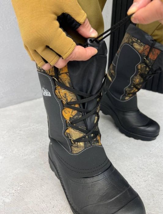 Теплі водонепроникні чоловічі чоботи з піни на шнурках"Аляска". Зимові
