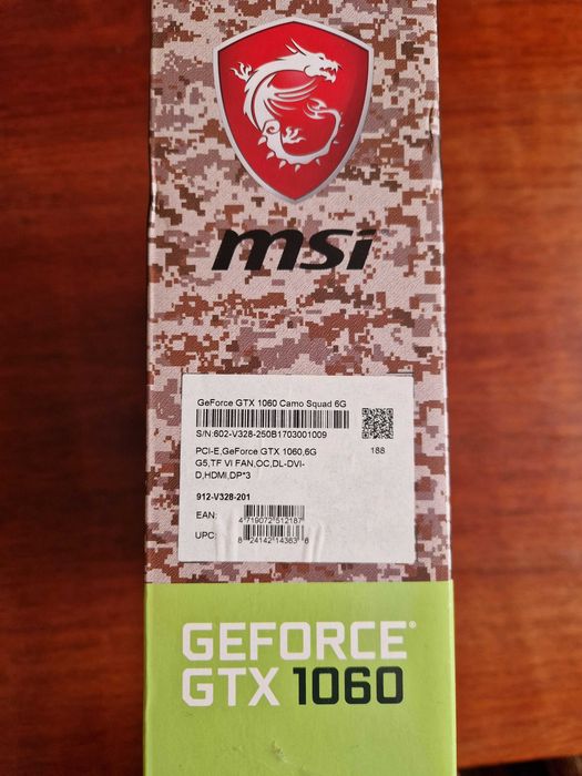Відеокарта GeForce GTX 1060 Camo Squad 6G