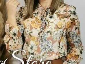 Tunica estampada em camel/verde (NOVA POR ESTREAR)