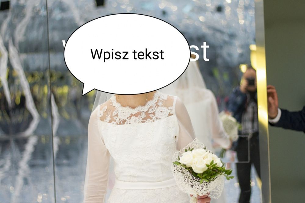 Kremowa Suknia ślubna