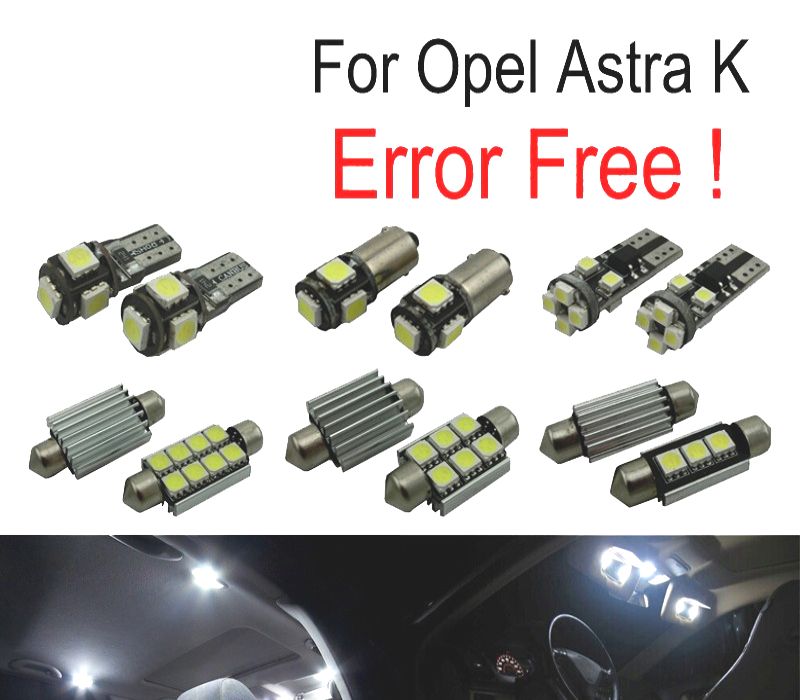 KIT COMPLETO 13 LAMPADAS LED INTERIOR PARA OPEL ASTRA K OPC GTC 15-