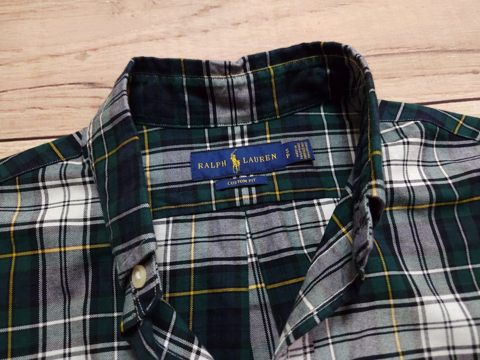 RALPH LAUREN Koszula Męska w Kratkę Custom Fit Logo r. S
