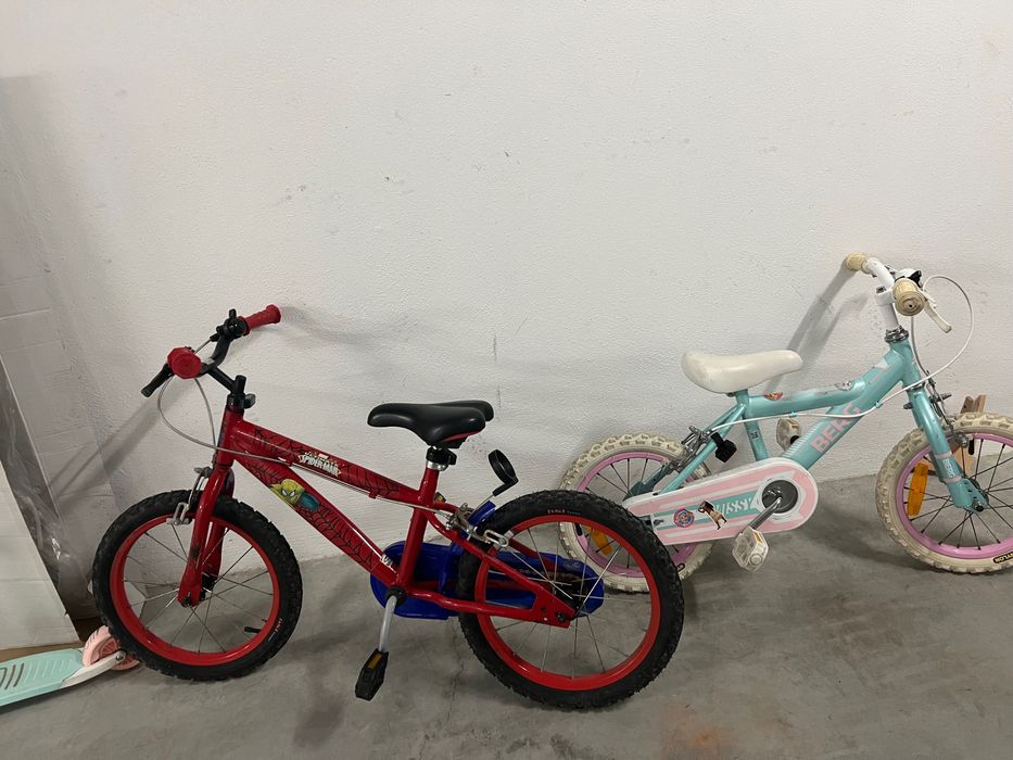 Bicicletas infantis Spider Man e Berg verde Rosa , crianças entre 3 e 8 anos.