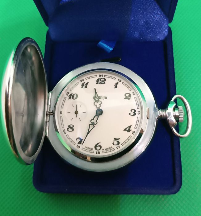 Годинник кишеньковий Блискавка " Глухар" з рідним ланцюжком у футлярі!