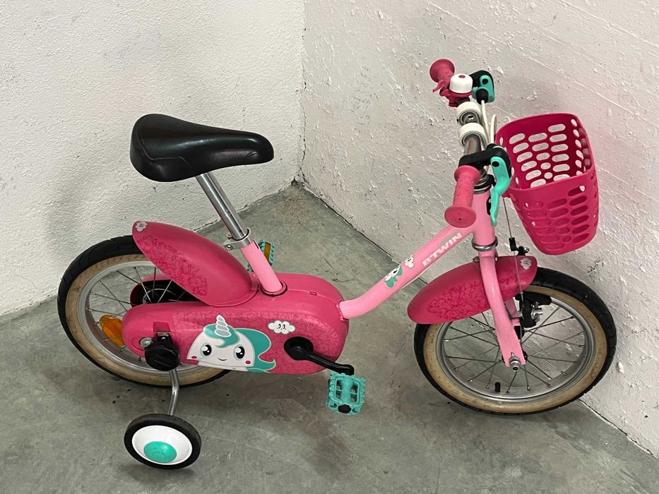 Bicicleta menina roda 14 ideal 3 - 5 anos com rodinhas