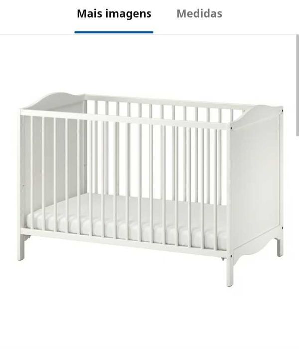 Berço ikea branco para bebé com pouco uso