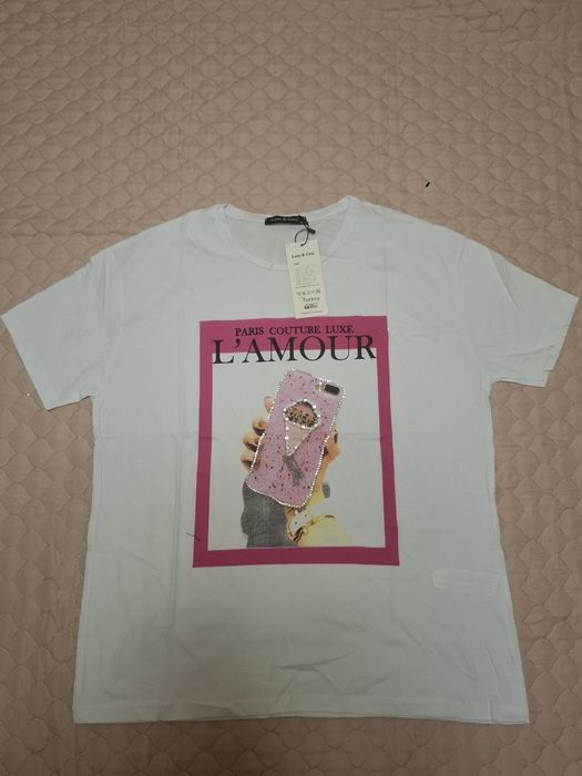 T-shirt biały nowy unikatowy