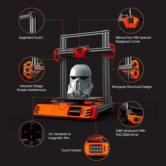 Новий 3D принтер Tevo Tarantula RS PRO 235×235×250