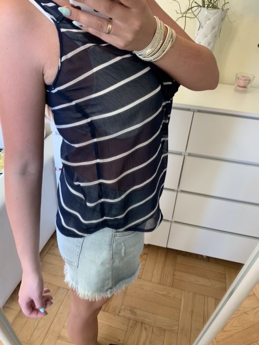 Gap bluzka marynarska w paski cienka na lato S