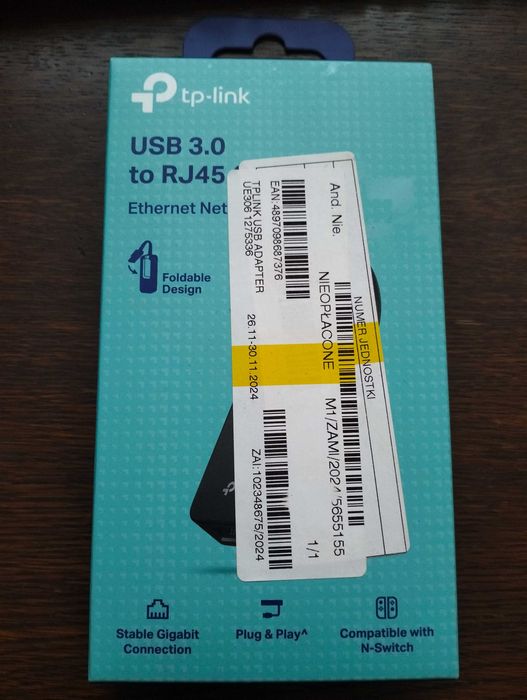 Karta sieciowa TP-LINK UE306 USB-A zewnętrzna