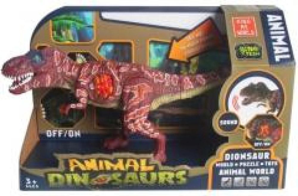 Tyranozaur ze światłem i dżwiękiem pudełko,243x160 mm