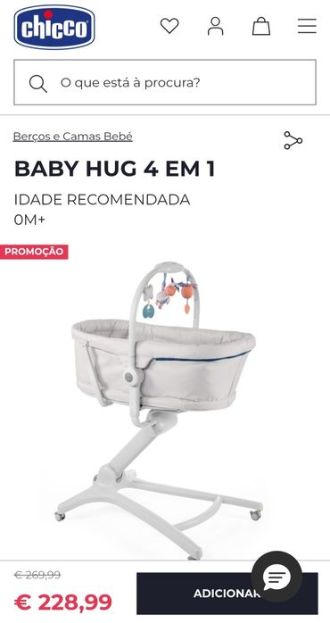 Baby Hug 4 em 1 como novo com 4 lençóis
