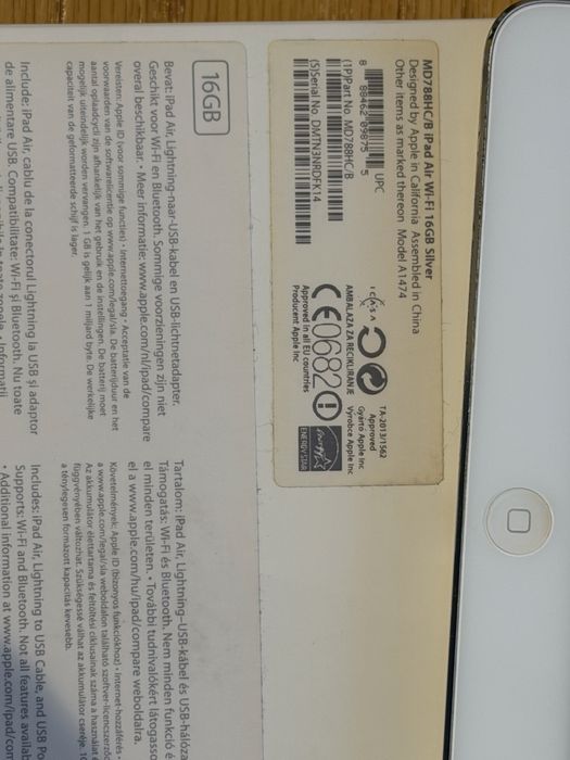 iPad Air 16GB WiFi oryginalny zestaw 100 zł wysyłka gratis