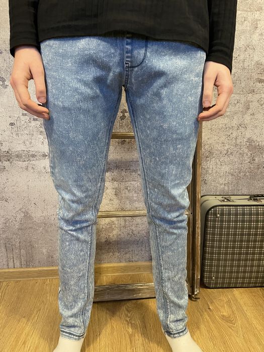 Spodnie CROPP jeansno-niebie jeansowe W 34 L 32