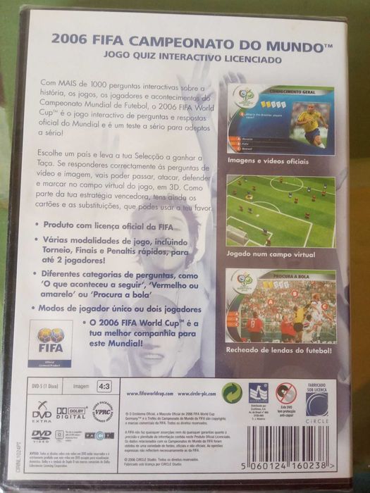 DVD interatico Fifa Mundial 2006.Selado.Excelente para oferecer