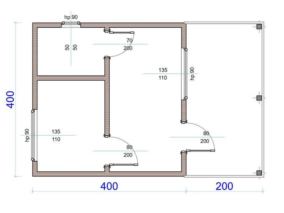 Domek letniskowy,ogrodowy,drewniany,altanka,4x4m+ 2m taras,do 35m2