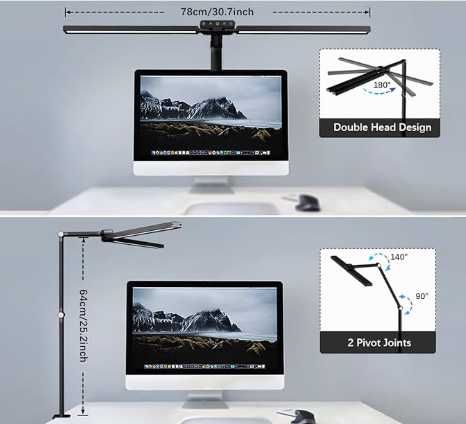 Candeeiro de Secretária LED flexível  – 78 cm