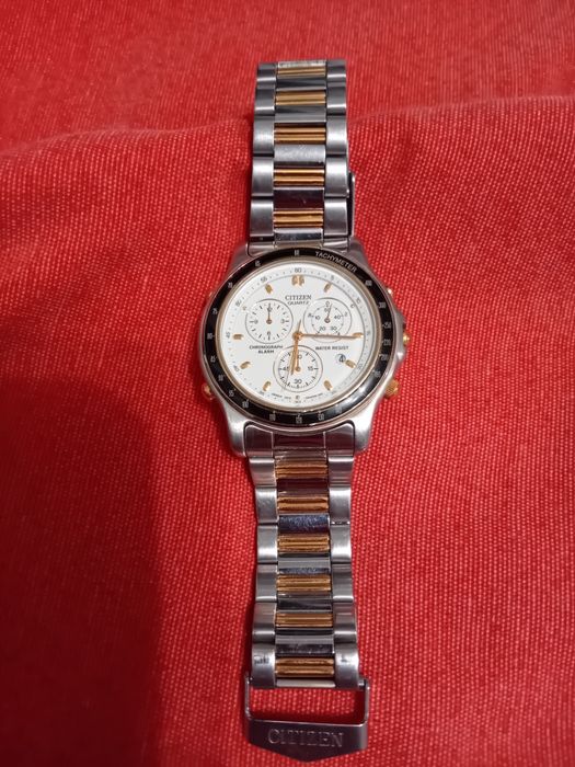 Relógio Citizen Quartz Cronograph Vintage - COMO NOVO
