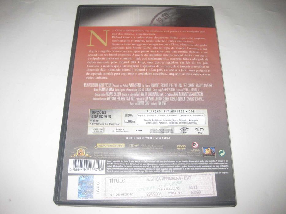DVD "Justiça Vermelha" com Richard Gere