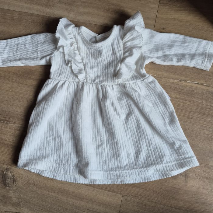 Komplet do chrztu sukienka sweterek 68