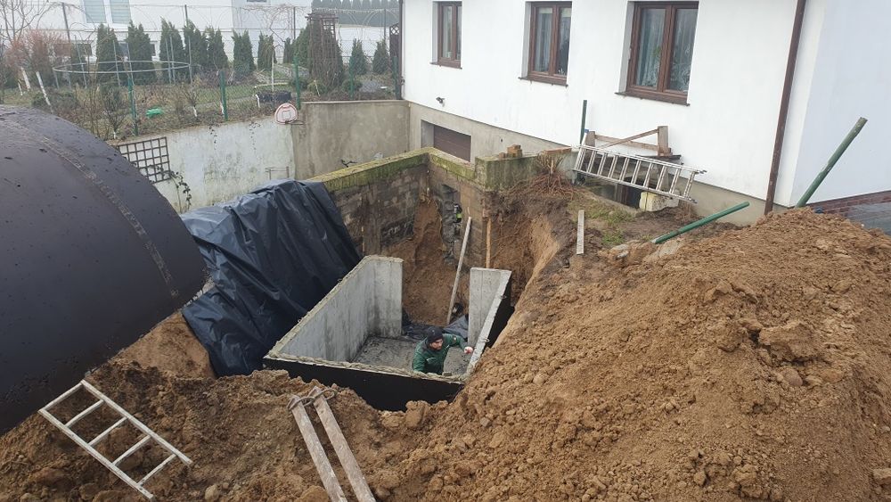 Zbiornik na Wodę Deszczówkę Zbiornik Betonowy Szambo Betonowe Piwnica