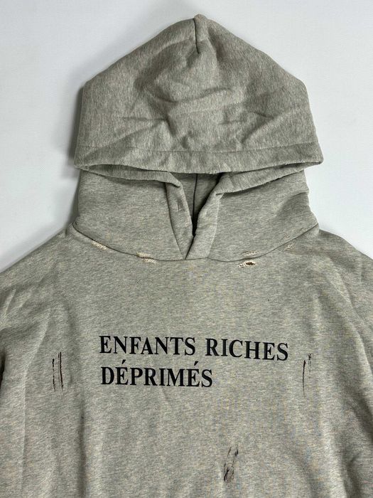 Худі Enfants Riches Deprimes archive ERD сіра худи кофта distressed