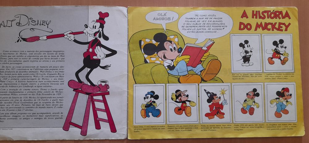Caderneta Mickey Story