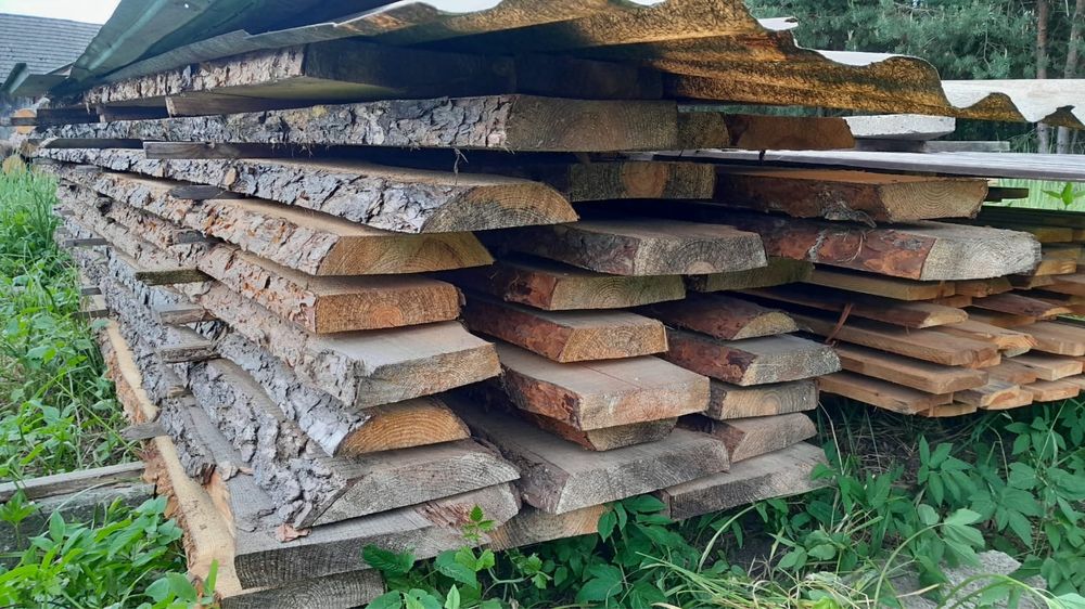 Deski sosnowe bale sezonowane suche 5cm tarcica stolarka grube