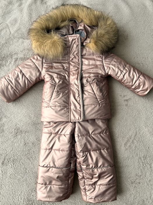Зимовий комбінезон на дівчинку фірми Chirik.in.ua,колір Рожевий діамант,розмір 86