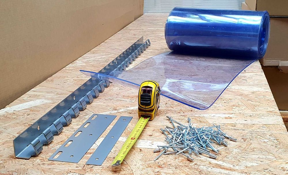 kurtyna paskowa PCV pasy na bramę magazyn chłodnię Białystok