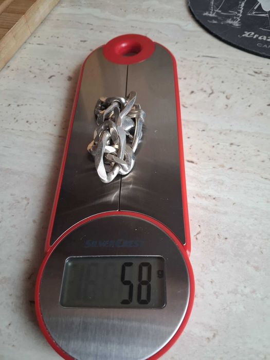 Bransoletka męska Figaro- srebrna , męska