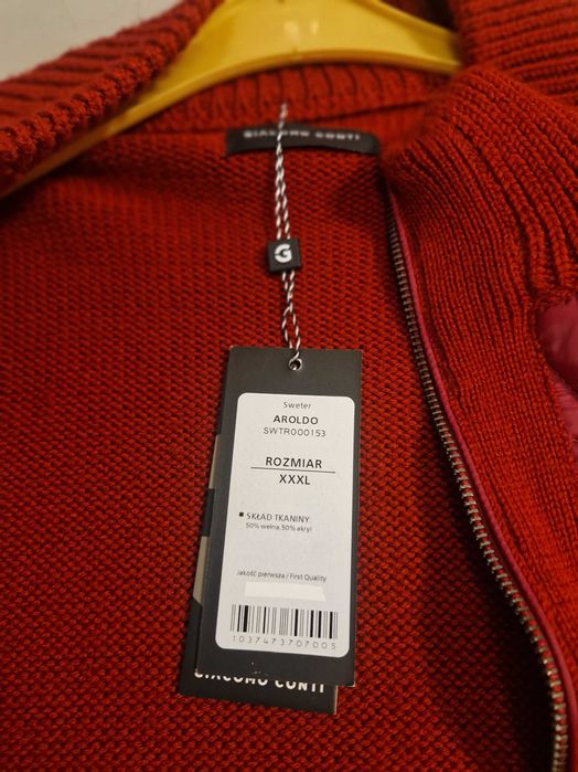 Sweter fifmy Giacomo Contii nowy bordowy
