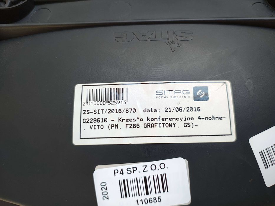 SITAG VITO G229610 — krzesło konferencyjne na 4 nogach