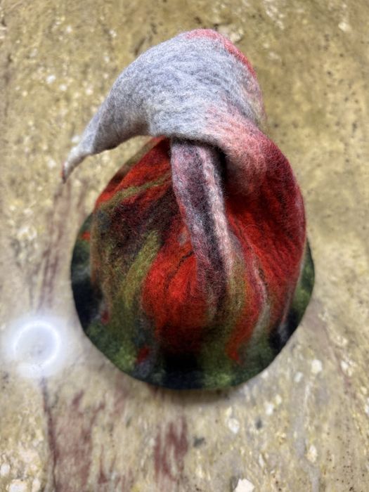 Czapka do sauny ręcznie filcowana z welny merynosow