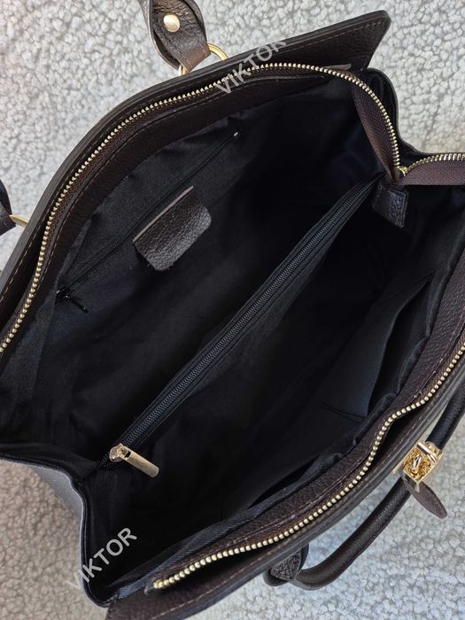 Кожаная итальянская большая сумка саквояж. Шкіряна сумка