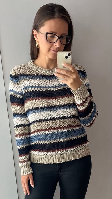 Weekend Max Mara sweter w paski 100% len